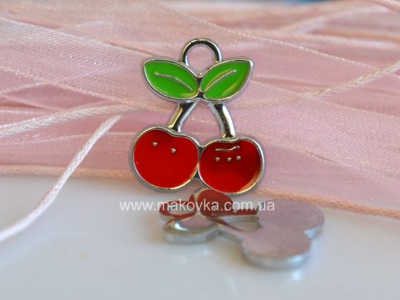 Подвеска Вишни, эмаль, 1 шт Подвеска Вишни, эмаль, 1 шт