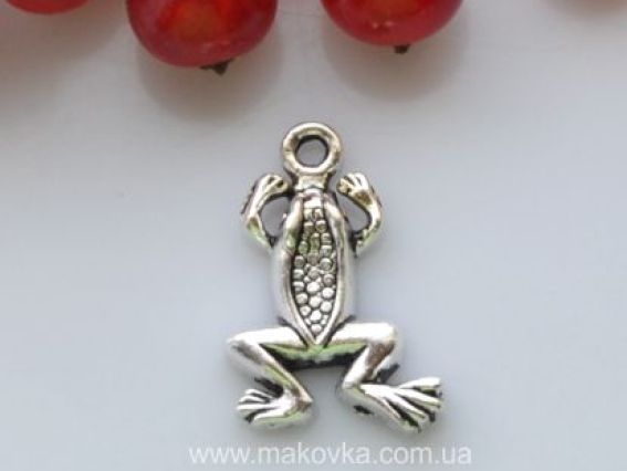 Подвеска Лягушка, античное серебро, 1 шт Подвеска Лягушка, античное серебро, 1 шт