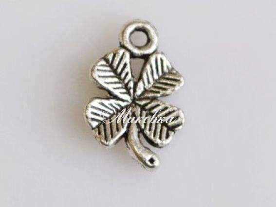 Подвеска Клевер 2, античное серебро. 1 шт Подвеска Клевер 2, античное серебро. 1 шт