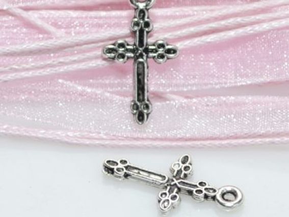 Подвеска Крест №02, античное серебро, 50 шт Подвеска Крест №02, античное серебро, 50 шт