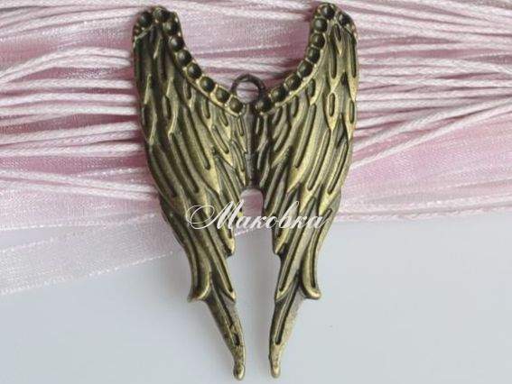Подвеска Крылья большие, античная бронза, 1 шт Подвеска Крылья большие, античная бронза, 1 шт