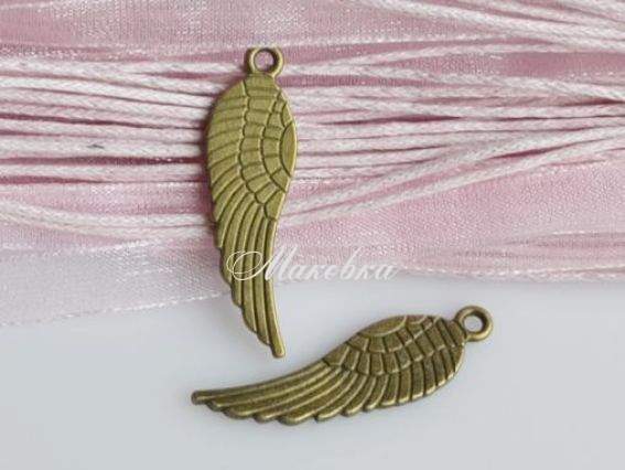 Подвеска Крыло, античная бронза, 50 шт Подвеска Крыло, античная бронза, 50 шт