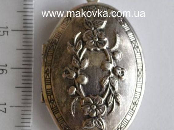 Медальон для фото №2 Овальный с цветами Медальон для фото №2 Овальный с цветами