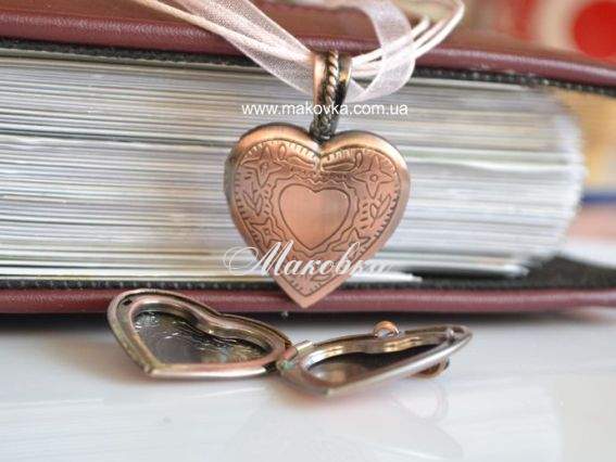 Медальон для фото №4 Сердце 28х39 мм