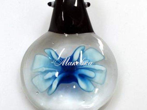 Подвеска Lampwork Жучок голубая Подвеска Lampwork Жучок голубая
