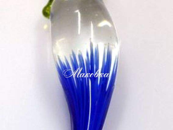 Подвеска Lampwork Бутон синяя Подвеска Lampwork Бутон синяя