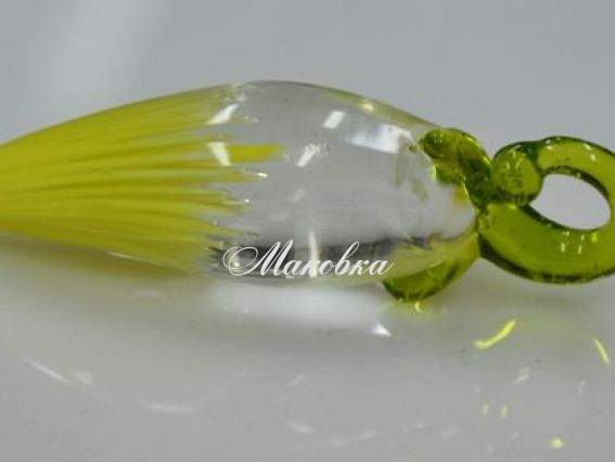 Подвеска Lampwork Бутон желтая Подвеска Lampwork Бутон желтая