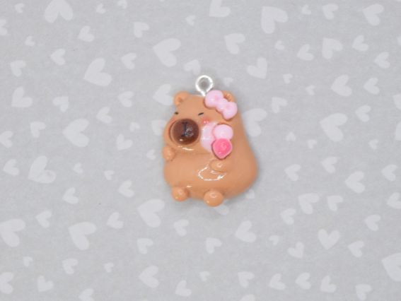 Подвеска Капибара с мороженым, 24 мм