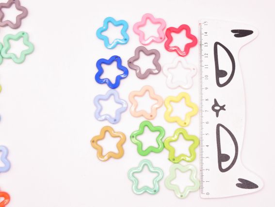 Акрилова зірка 30 мм для обвісів у стилі Kidcore та Y2K, 30 мм , кольоровий мікс, 1 шт випадковий колір