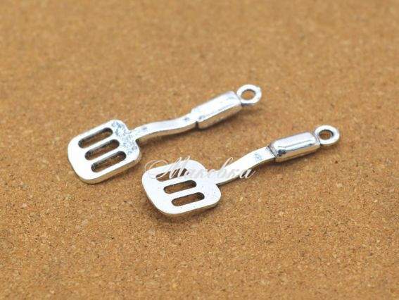 Подвеска Лопатка кухонная большая, 40 мм, серебро, 1 шт