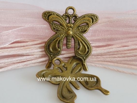 Подвеска Бабочка большая 24х27 мм, античная бронза, 1 шт Подвеска Бабочка большая 24х27 мм, античная бронза, 1 шт