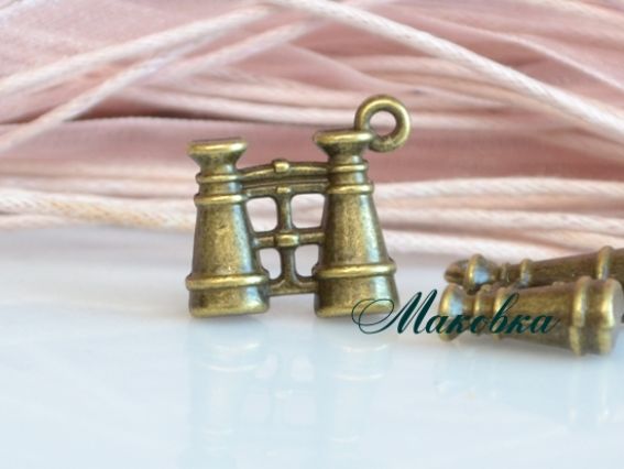 Подвеска Бинокль 15 мм, античная бронза, 1 шт Подвеска Бинокль 15 мм, античная бронза, 1 шт