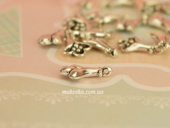 Бижутерная подвеска Цветок №8 Бутон , античное серебро, 50 шт