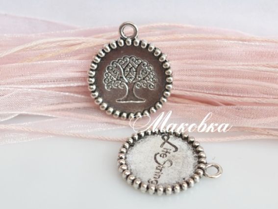 Подвеска С Деревом Life String, 22х26, античное серебро, 1 шт Подвеска С Деревом Life String, 22х26, античное серебро, 1 шт