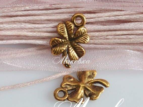Подвеска Клевер №2, античное золото, 1 шт Подвеска Клевер №2, античное золото, 1 шт