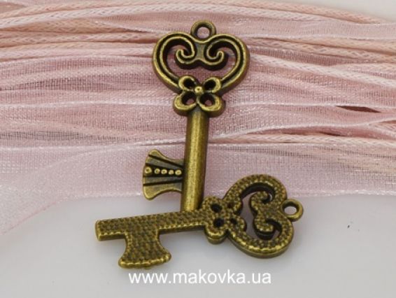 Подвеска Ключ №11, античная бронза, 1 шт Подвеска Ключ №11, античная бронза, 1 шт