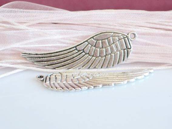 Подвеска Крыло, 49х16 мм, античное серебро, 1 шт Подвеска Крыло, 49х16 мм, античное серебро, 1 шт