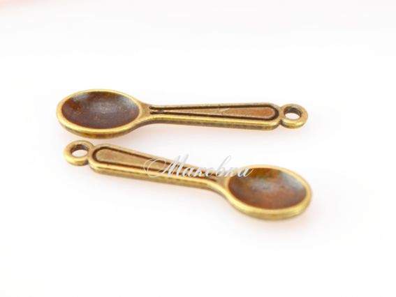 Подвеска Ложка 23 мм, античная бронза, 1 шт Подвеска Ложка 23 мм, античная бронза, 1 шт