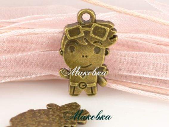 Подвеска Мальчик 23х14,5 мм, античная бронза, 1 шт