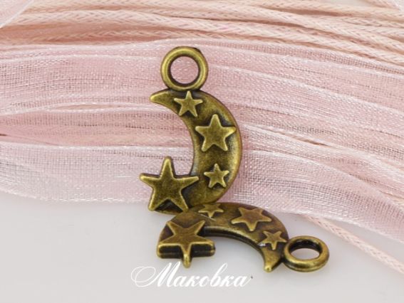 Подвеска Месяц маленький, античная бронза, 1 шт Подвеска Месяц маленький, античная бронза, 1 шт
