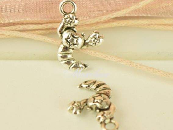 Подвеска Зодиак СКОРПИОН в звездочках, 10,5х16,5мм античное серебро, 1 шт