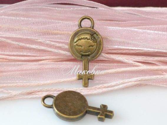 Подвеска Женское начало 23х11 мм, античная бронза 1 шт