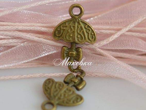 Подвеска Зонтик раскрытый, 20х13 мм, античная бронза, 1 шт Подвеска Зонтик раскрытый, 20х13 мм, античная бронза, 1 шт