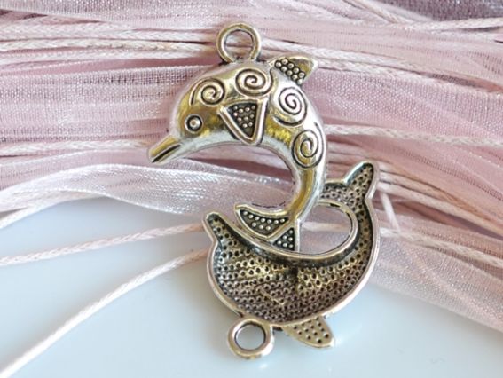 Подвеска Дельфин 21х31мм, №02 античное серебро, 1 шт Подвеска Дельфин 21х31мм, №02 античное серебро, 1 шт