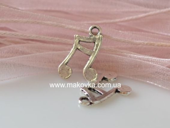 Подвеска Нота №2, античное серебро, 50 шт Подвеска Нота №2, античное серебро, 50 шт