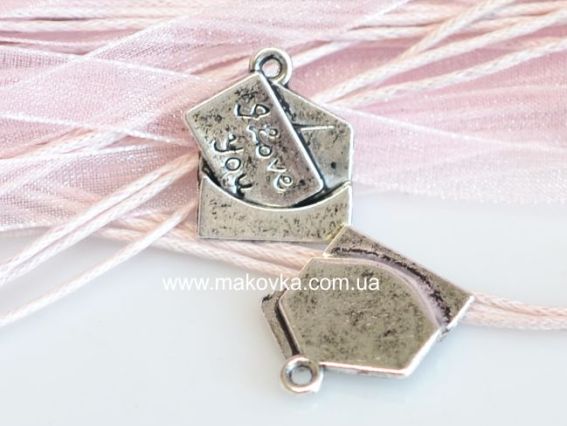 Подвеска Письмо в конверте, античное серебро, 50 шт Подвеска Письмо в конверте, античное серебро, 50 шт