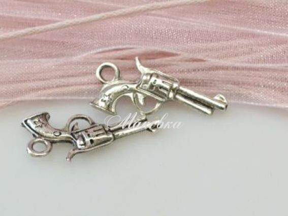 Підвіска Револьвер №1, античне срібло, 1 шт