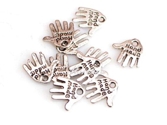 Подвеска Рука Hand made, античное серебро, 50 шт Подвеска Рука Hand made, античное серебро, 50 шт