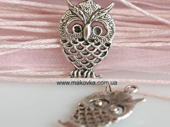 Подвеска Сова (филин) №5 , античное серебро, 1 шт Подвеска Сова (филин) №5 , античное серебро, 1 шт