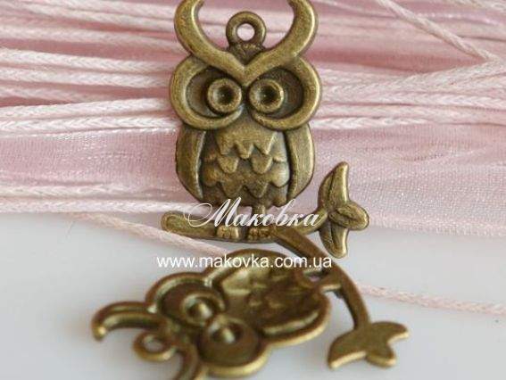 Подвеска Сова на ветке №6 , античная бронза, 50 шт Подвеска Сова на ветке №6 , античная бронза, 50 шт