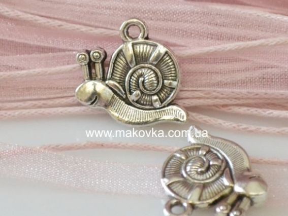 Подвеска Улитка №3, античное серебро, 1 шт Подвеска Улитка №3, античное серебро, 1 шт