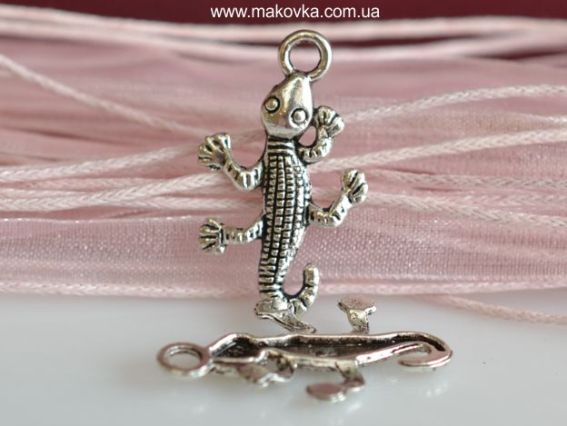 Подвеска Ящерица, античное серебро, 1 шт Подвеска Ящерица, античное серебро, 1 шт