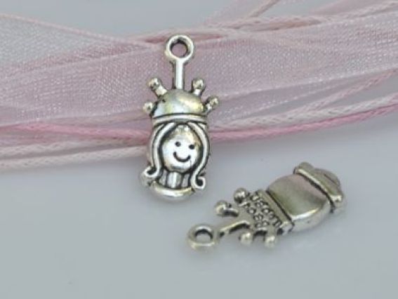 Подвеска Принцесса, античное серебро, 1 шт Подвеска Принцесса, античное серебро, 1 шт