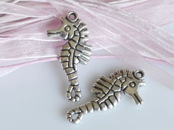 Подвеска Морской конек, античное серебро, 50 шт Подвеска Морской конек, античное серебро, 50 шт