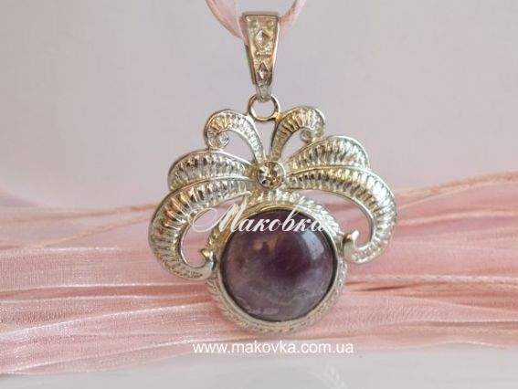 Кулон Цветок с Камнем Аметист Кулон Цветок с Камнем Аметист