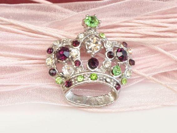 Подвеска Корона №1-1 с разноцветными камушками Подвеска Корона №1-1 с разноцветными камушками