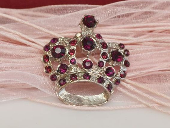 Подвеска Корона №1-2 с фиолетовыми камушками Подвеска Корона №1-2 с фиолетовыми камушками