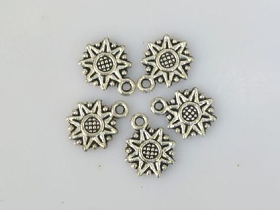 Подвеска Солнышко №2, античное серебро, 1 шт Подвеска Солнышко №2, античное серебро, 1 шт