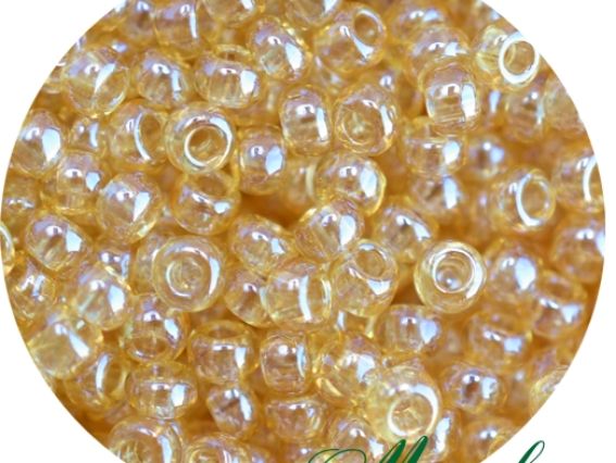 Бисер 5 гр Preciosa 16020 прозрачный блестящий желто-бежевый, ЧМ