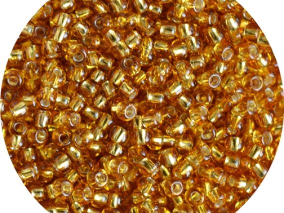 Бисер 5 гр Preciosa 17050 прозрачный серебро желтый