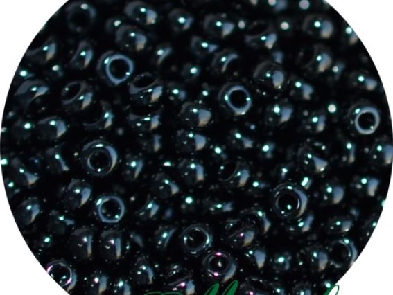Чешский бисер Preciosa №10/0, круглый, цвет 23980 черный, 50 г