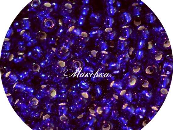 Чешский бисер Preciosa №10/0, круглый, цвет 37100 синий чернильный, 50г