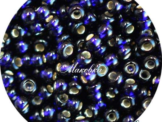 Чешский бисер Preciosa №10/0, круглый, цвет 37110 черно-синий