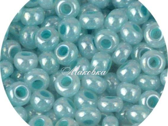 Чешский бисер Preciosa №10/0, круглый, цвет 37158 светло-зеленый мятный