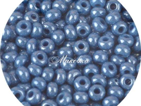 Чешский бисер Preciosa №10/0, круглый, цвет 38220 рокайль синий глянцевый 50г