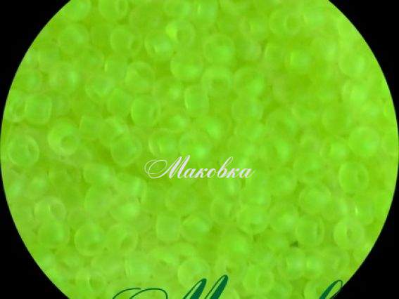 Чешский бісер Preciosa №10/0, круглый, цвет 38786 желтый неон матовый Чешский бісер Preciosa №10/0, круглый, цвет 38786 желтый неон матовый